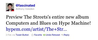 Streets tweet
