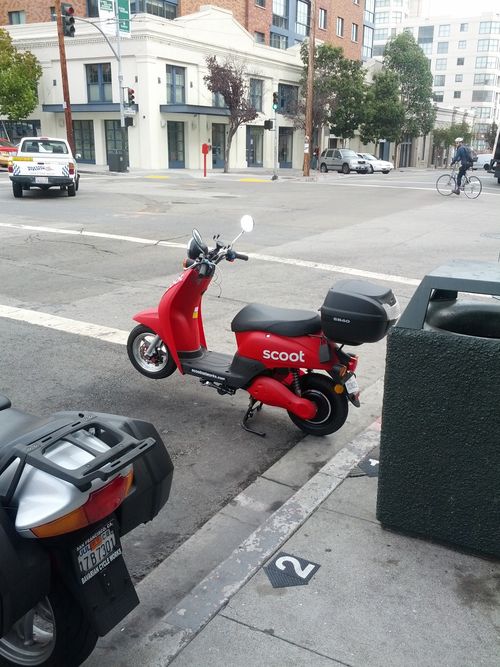 Scooter in street